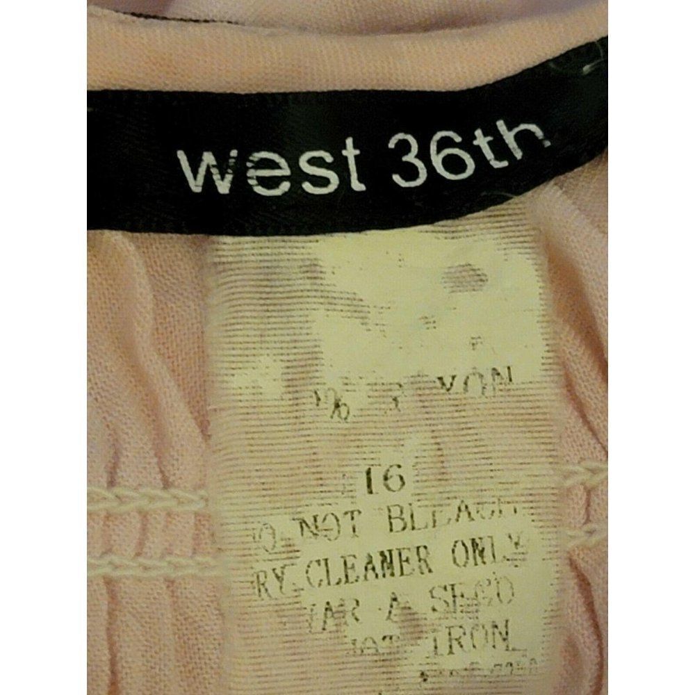 West 36th Womens Pink 3/4 Sleeve V Neck Short Length Mini Dress Size Small - Picture 2 of 9